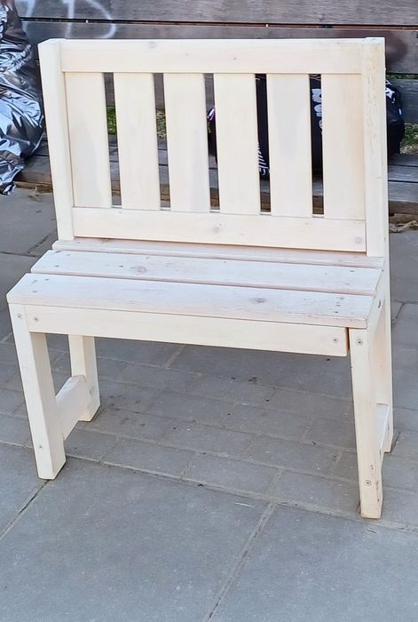 Lawka laweczka ogrodowa mala w stylu vintage drewno drewniana