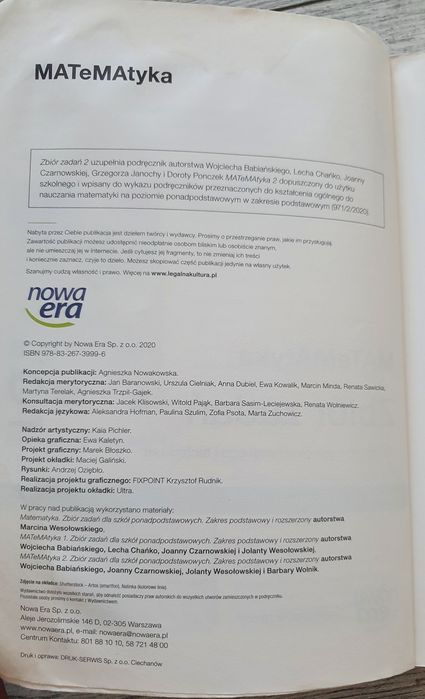 Matematyka 2 zbiór zadań zakres podstawowy