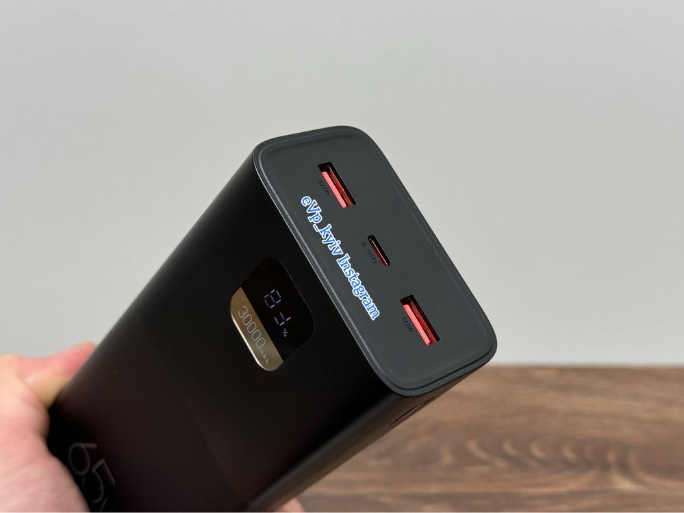 Power Bank 30000 mAh Usams 65W Павер бенк банк і кабель: 2 000 грн ...