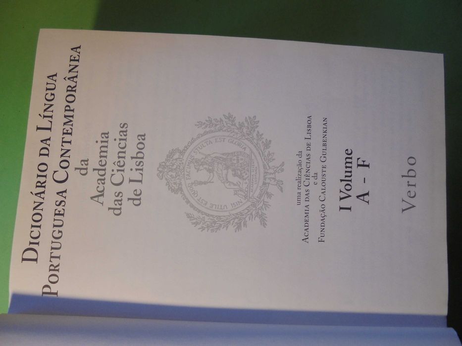 Dicionário da Lingua Portuguesa;Academia das Ciências de Lisboa