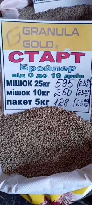 Комбікорм для бройлерів курчат качок гусей