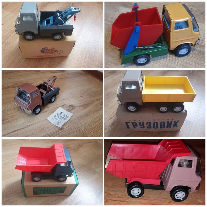 Игрушка СССР Машинка ДЗИ Техпомощь Эвакуатор Самосвал Грузовик