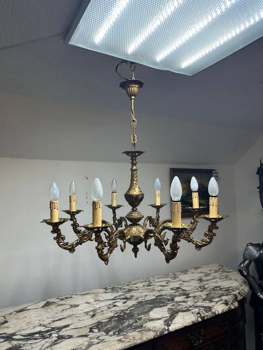 Люстра бронзова на 8 ламп 7462