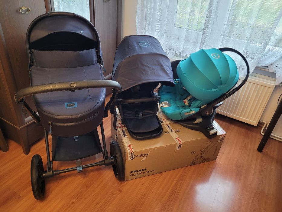Cybex Priam 4.0 (gondola z spacerówką ) + fotelik ClaudZ2 z bazą