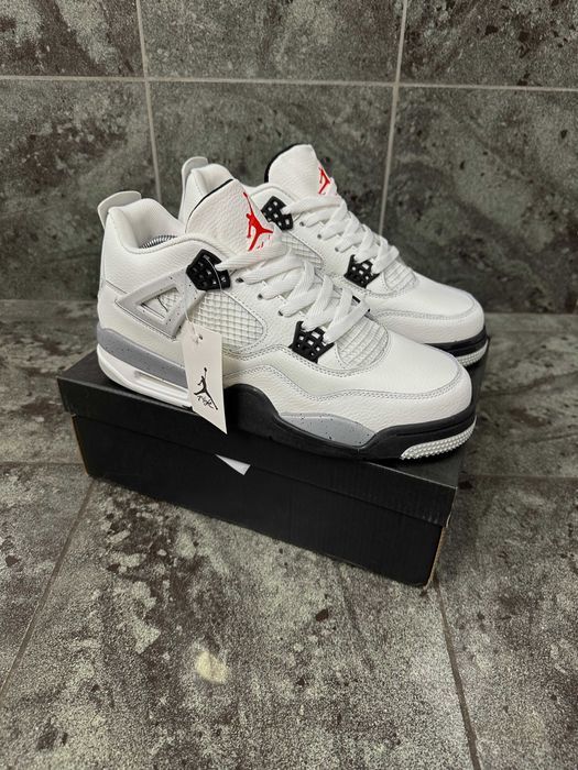 !SALE! Nike Air Jordan Retro 4 White/Gray 40 41 42 43 44 45 найк