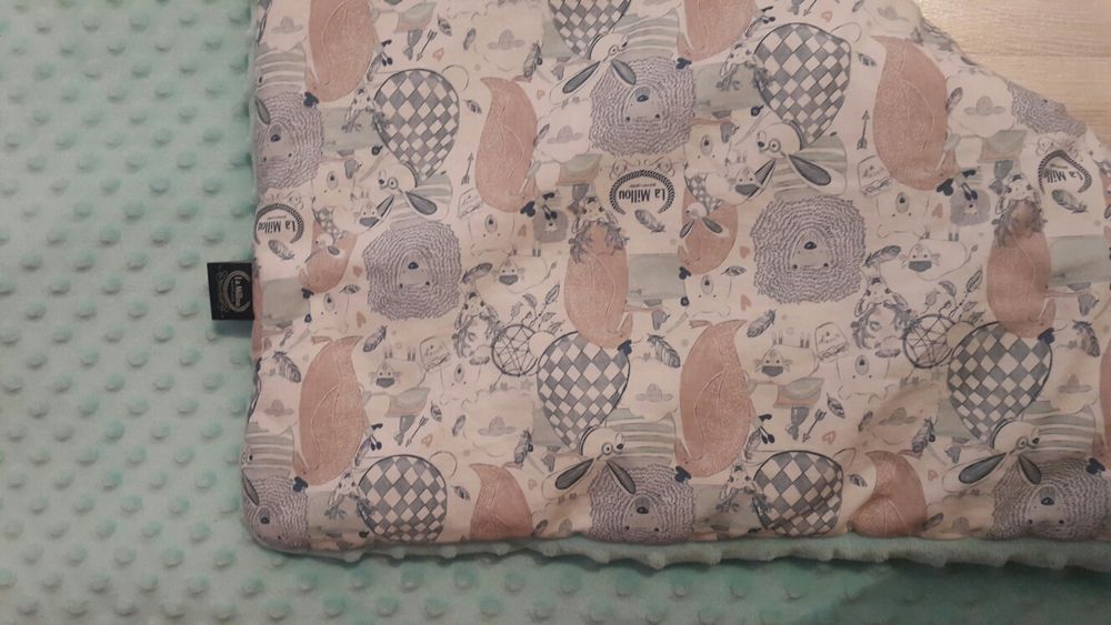 Kołderka kocyk średniaka la millou family mint