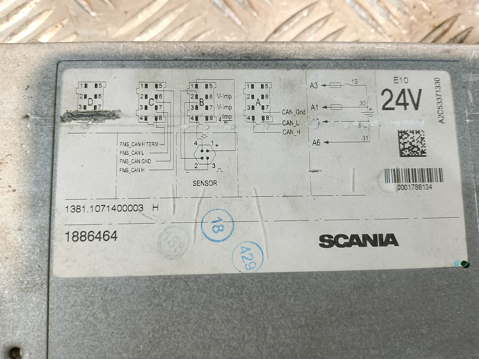 Tachograf Scania 1381.1071400003 1886464 A2C53371330