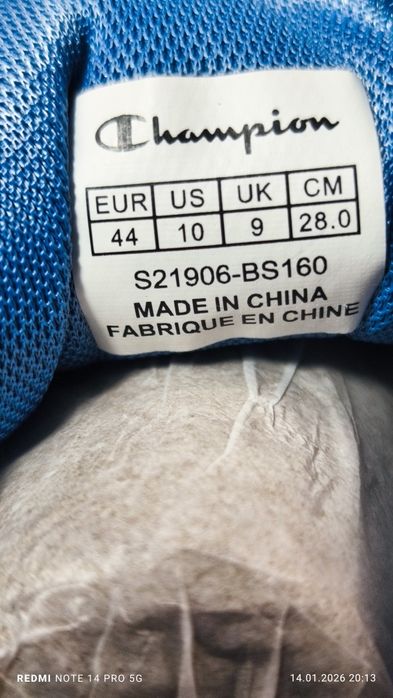 sneakersy Champion Rebound 2.0 Low w kolorze białym z niebieskimi deta
