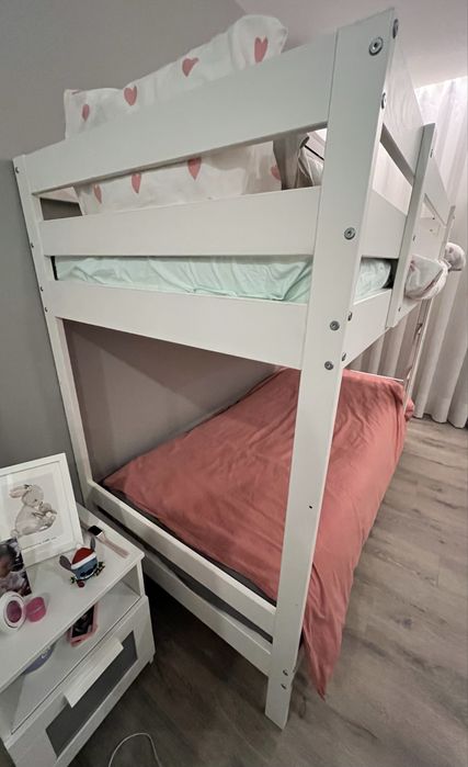 Beliche branco - 2 camas 90x200