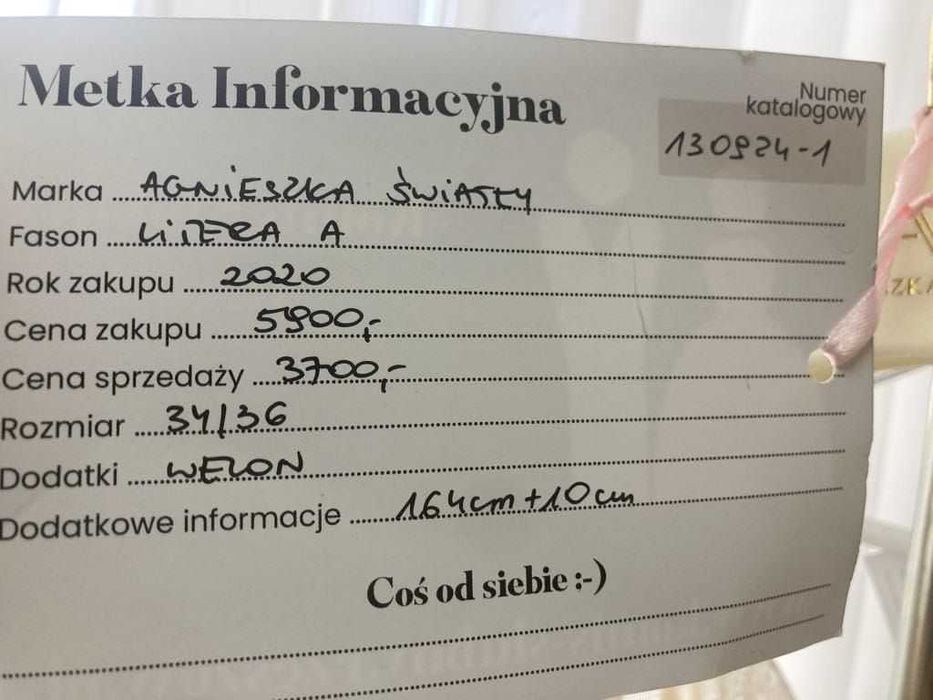 Suknia Ślubna Agnieszka Światły