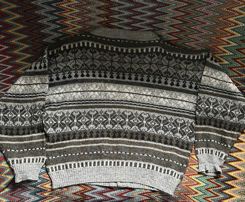 Vintage Sweter Made In Italy z wzorami Fair Isle Retro
