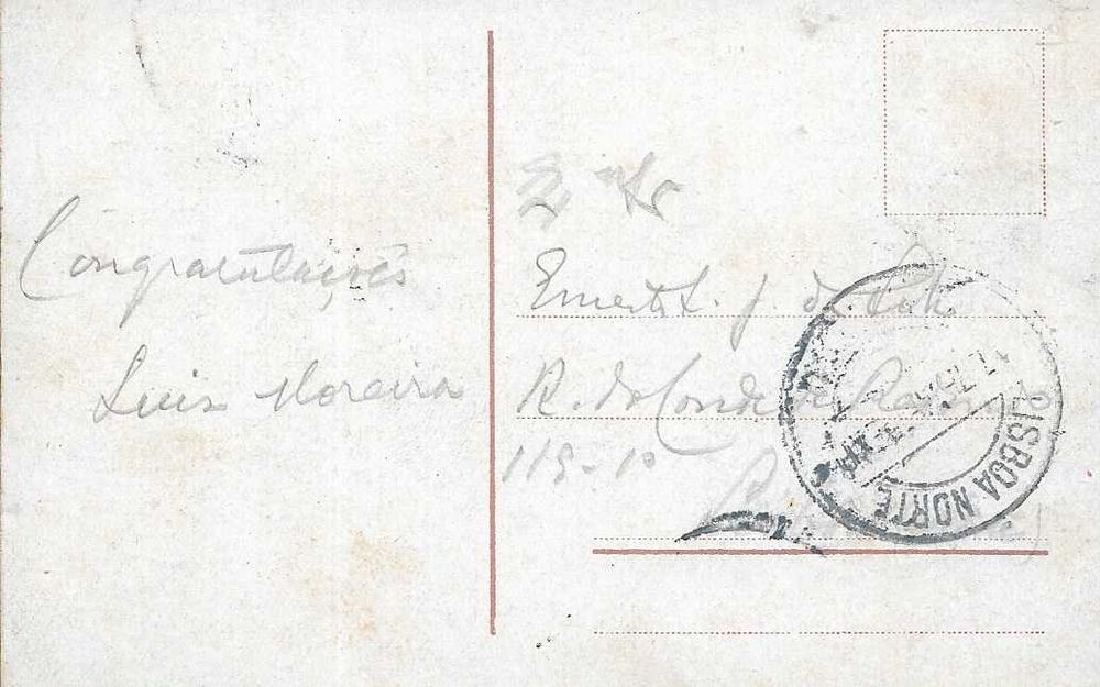 Bilhete Postal Ilustrado antigo 1924 - LISBOA - PRAÇA TOIROS CAMPO PEQUENO