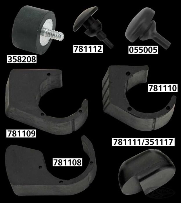 Пружины,бамперы подножек для мотоциклов Harley-Davidson