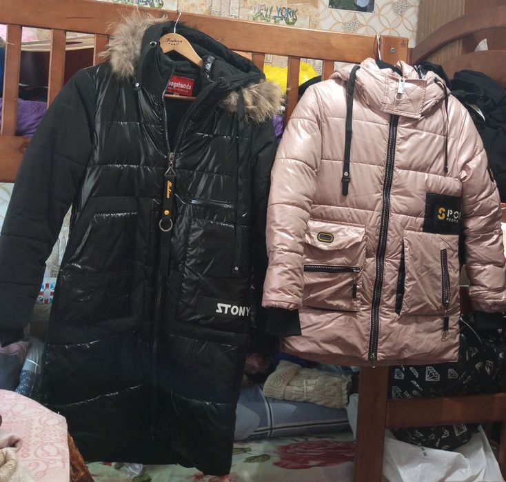 Куртка 146 зимова для дівчинки 2 шт