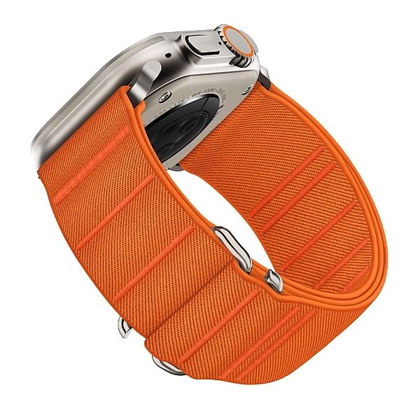 Pasek Tech-Protect Nylon na Apple Watch 44 / 45 / 46 / 49 mm - pomarań