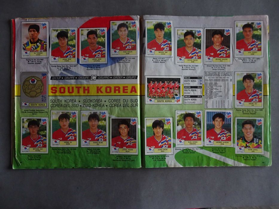 Caderneta cromos de futebol USA 94 World Cup Panini (faltam 2 cromos)