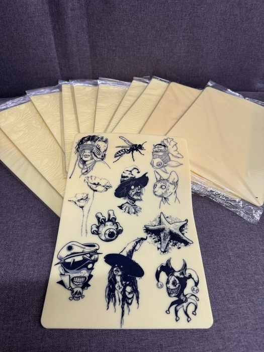 Искусственная кожа для тату 30*20 см \ 3мм А4, силиконовый коврик