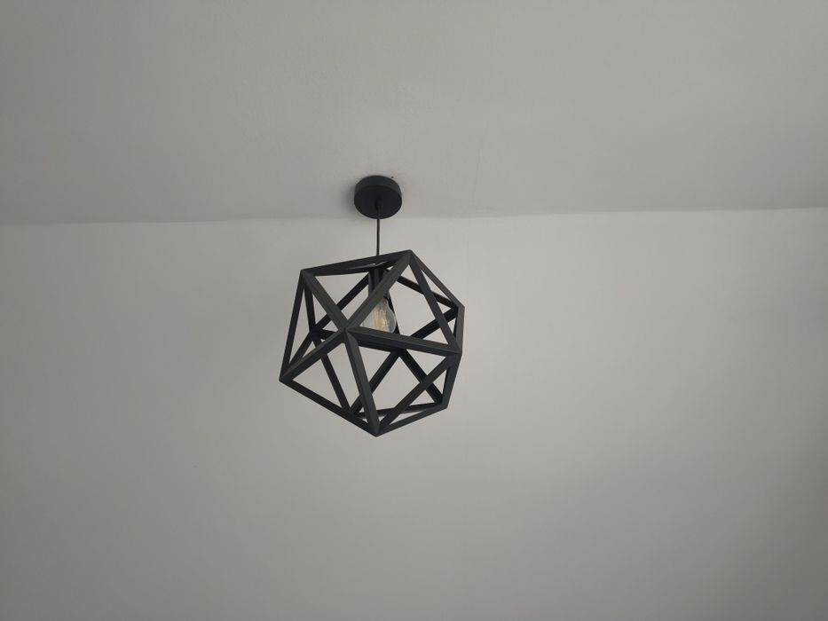 Lampa sufitowa wisząca Loft  czarna Denmark geometryczna