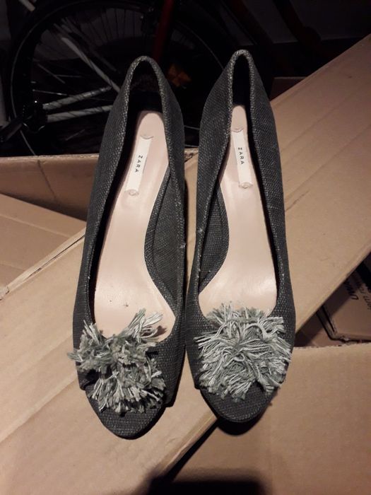 Zara espadryle koturn 40