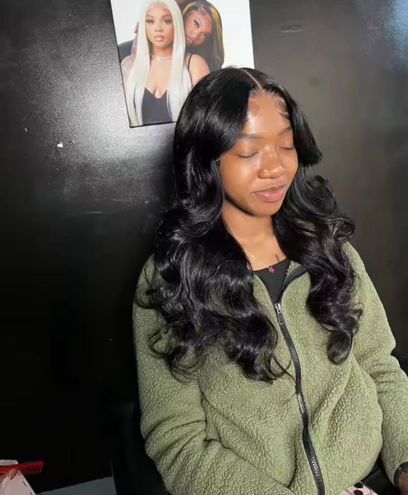 Peruca lisa e ondulada de 45 á 50 cm