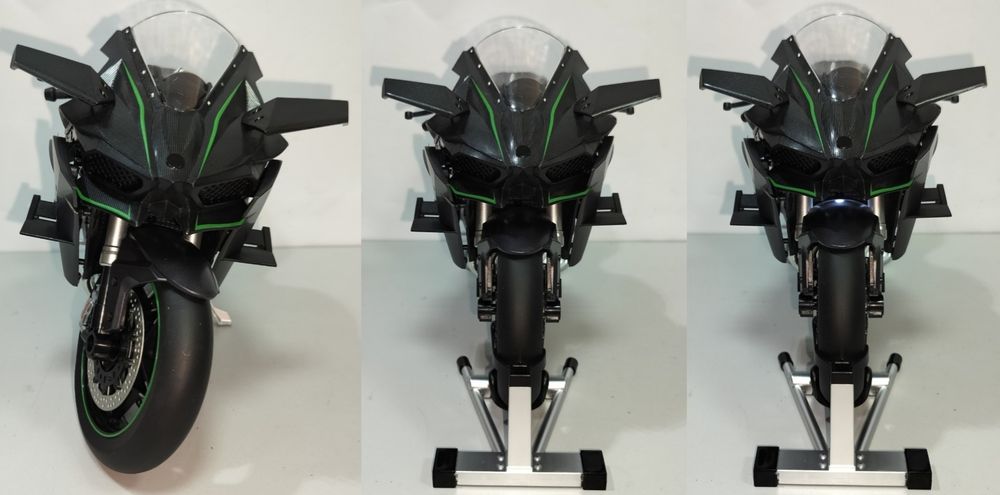 Kawasaki Ninja H2R модель мотоцикла 1:6 со звуком светом и паром метал