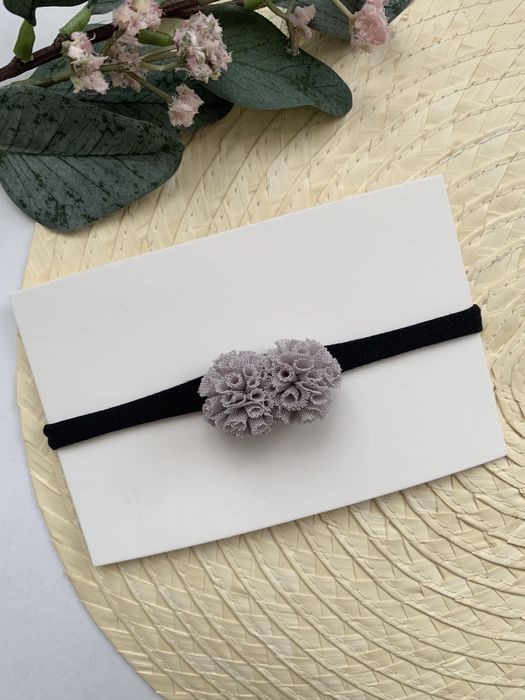 Opaska bezuciskowa pomponiki Sesja Roczek Urodziny Okazja