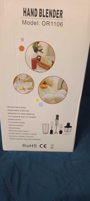 Blender Ręczny 1200W Wielofunkcyjny mikser Zestaw 6W1