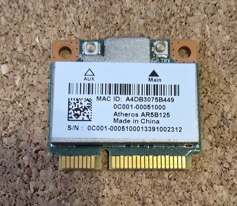 Karta WiFi ATHEROS AR5B125 IEEE 802.11b/g/n BT 4.0
