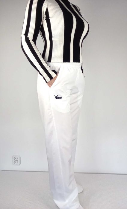 spodnie białe bojówki PUMA