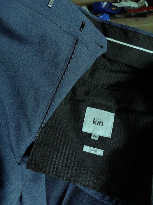 Джинсы брюки Kin by John Lewis wool trousers Англия w36 navy.