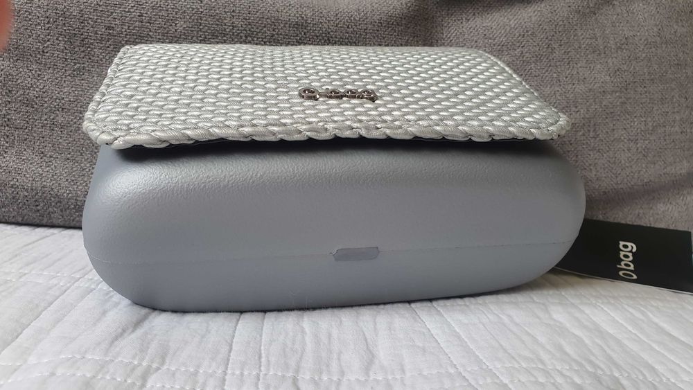 O bag obag torebka silver klapka body uchwyty