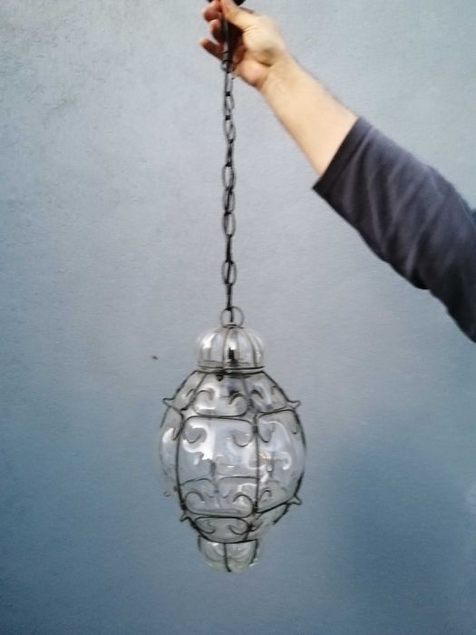 candeeiro em vidro soprado