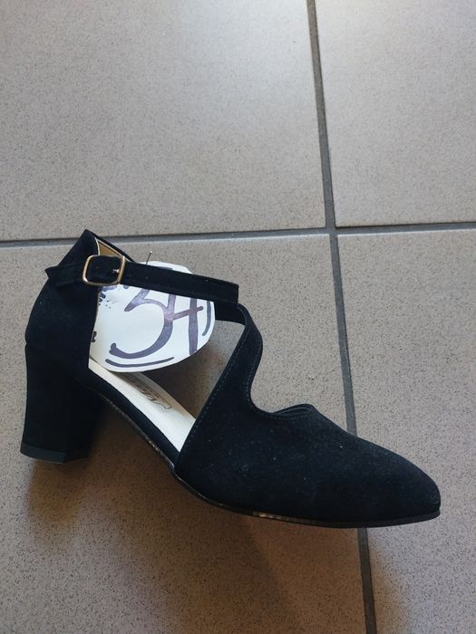 Pieta palce damskie na  stabilnym obcasie na szeroką stopę34'40