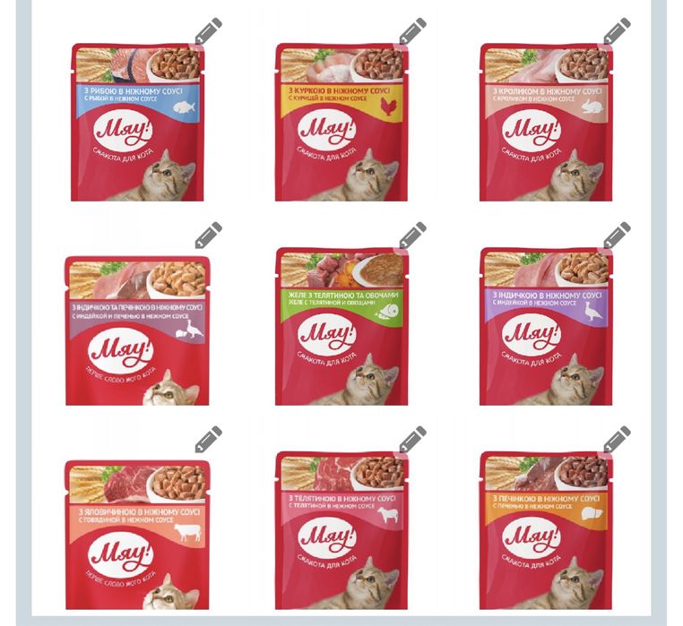 Вологий корм  Мяу блок 24 шт