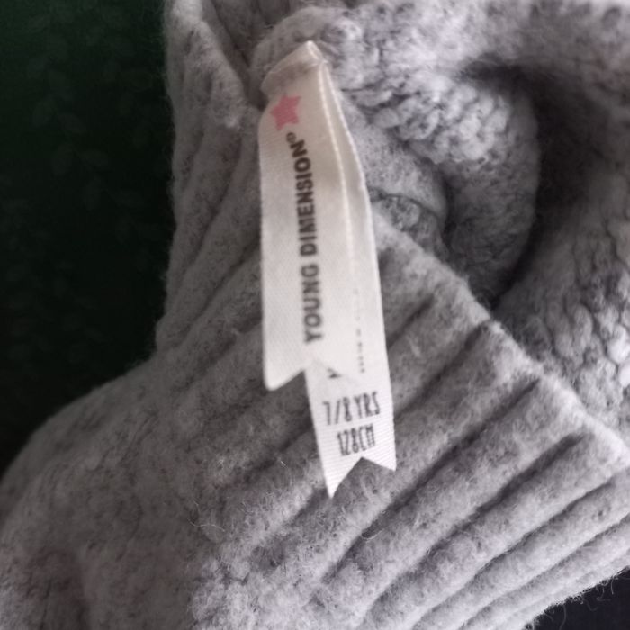 Szare ponczo poncho na 128cm 7/8 lat