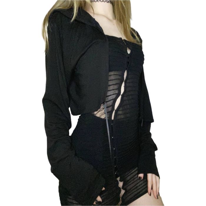 Grunge, Opium платье, sheer Y2K,  новое с биркой