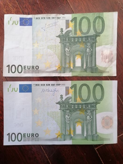 Notas de 100 euros circulação