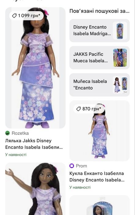 Гарна лялька Ізабела Мадригал за мотивами мультфільму Disney «Енканто»