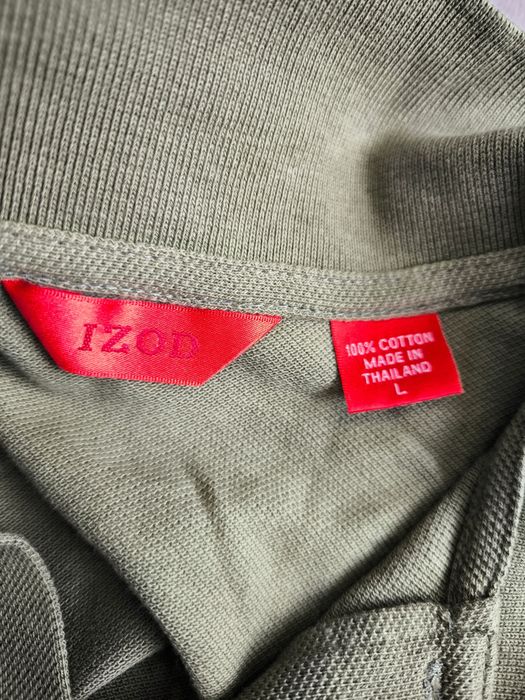 Izod klasyczna koszulka polo zielona khaki l