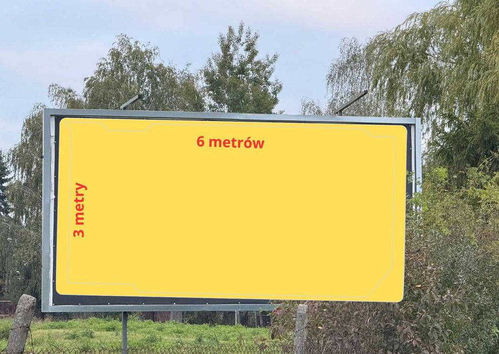 tablica reklamowa bilbord 3x6m z podświetleniem