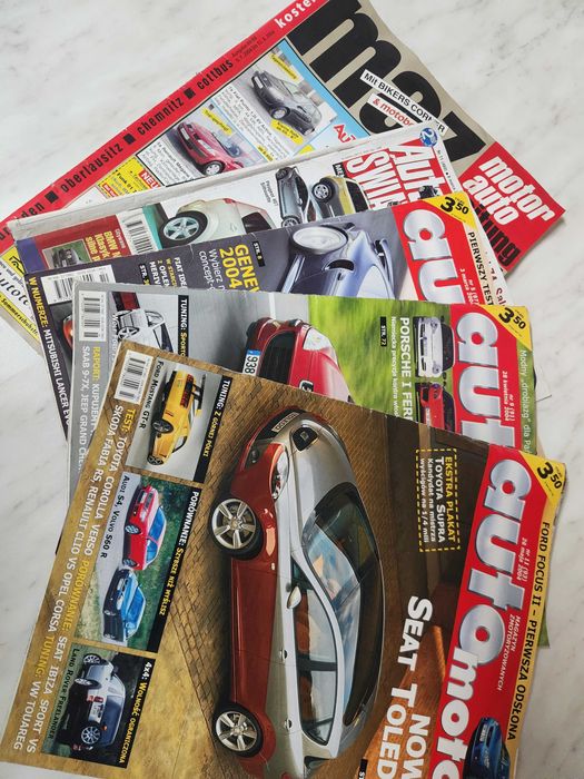 Stare gazety auto moto 2004 + PLAKAT Toyota Supra JDM Zestaw