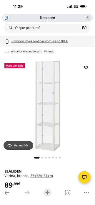 Vitrine ikea com 2 meses