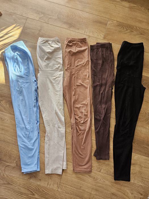 Legginsy ciążowe, zestaw, rozm. M-L