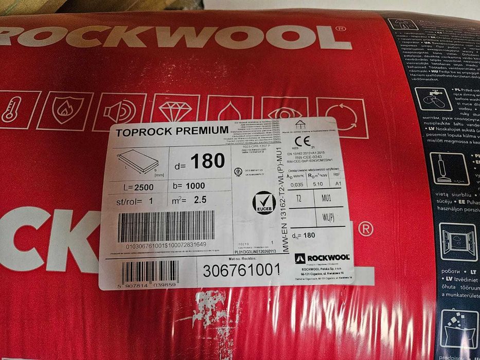 Wełna skalna ROCKWOOL do poddaszy gr 18 cm