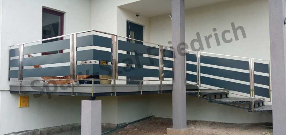 Balustrady,bramy,schody, zadaszenia-stal nierdzewna,czarna,aluminium