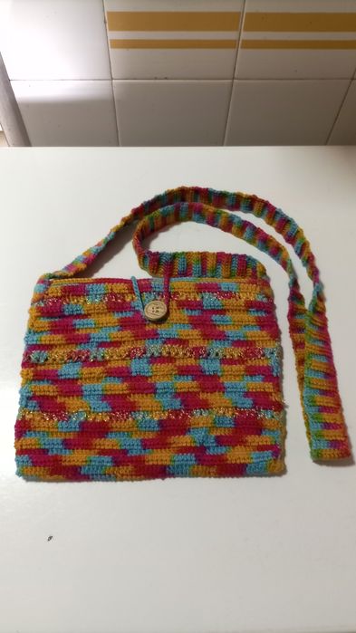 Bolsa em crochê 100% algodão