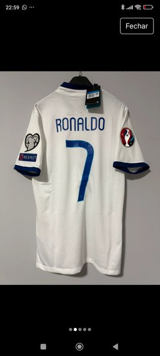 Seleção Nacional Ronaldo 7 Azul e Branco