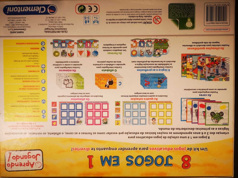 8 Jogos em 1 - Aprende Jogando - Clementoni