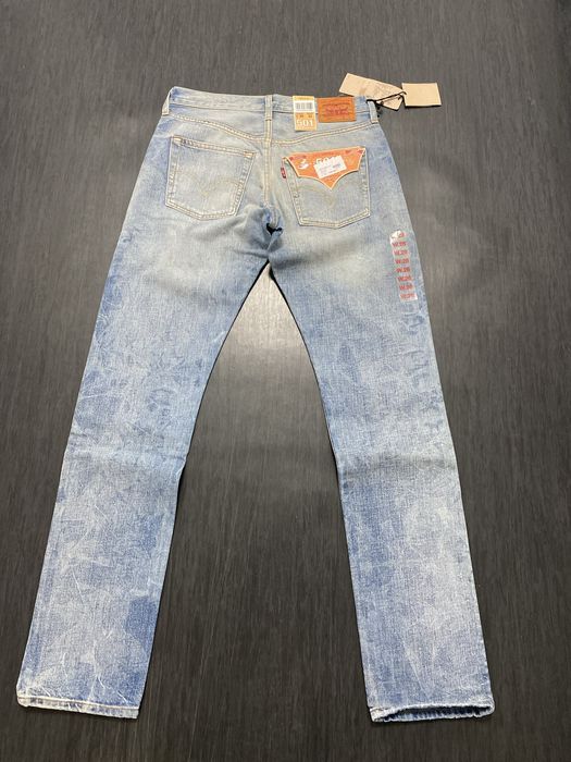 Jean Levi’s Mulher 501 Original Fit Azur Claro W26 L32