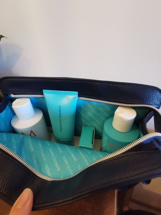 Moroccanoil zestaw Volumea w kosmetyczce Szampon Odżywka  Olejek